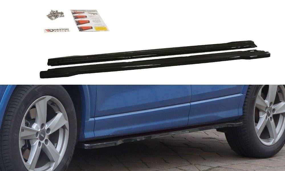 Seitenschweller Ansatz für Audi Q2 Mk.1 schwarz Hochglanz