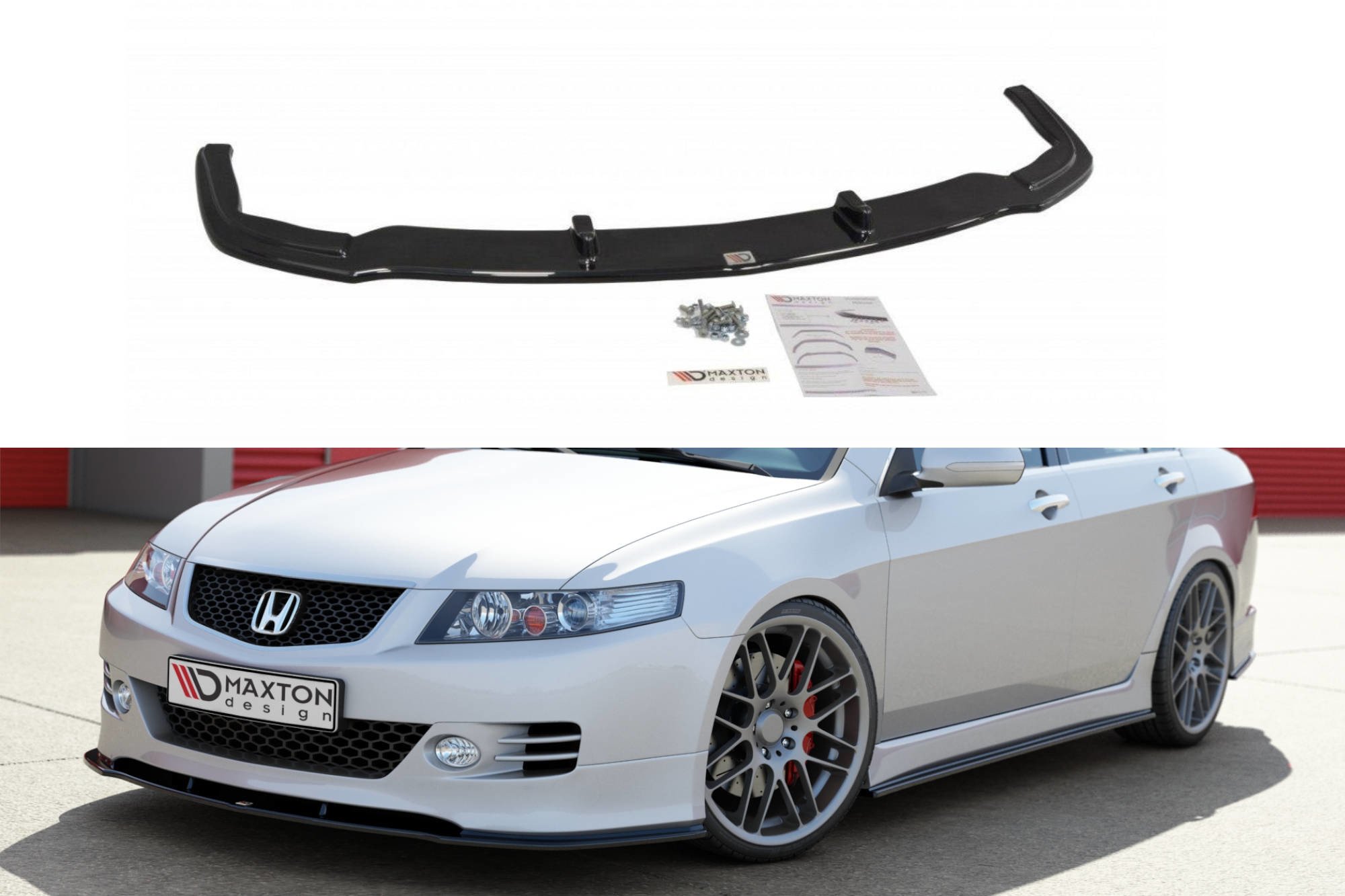 Street+ Spoilerlippe Front Ansatz passend für Honda Accord VII TYPE-S schwarz Hochglanz