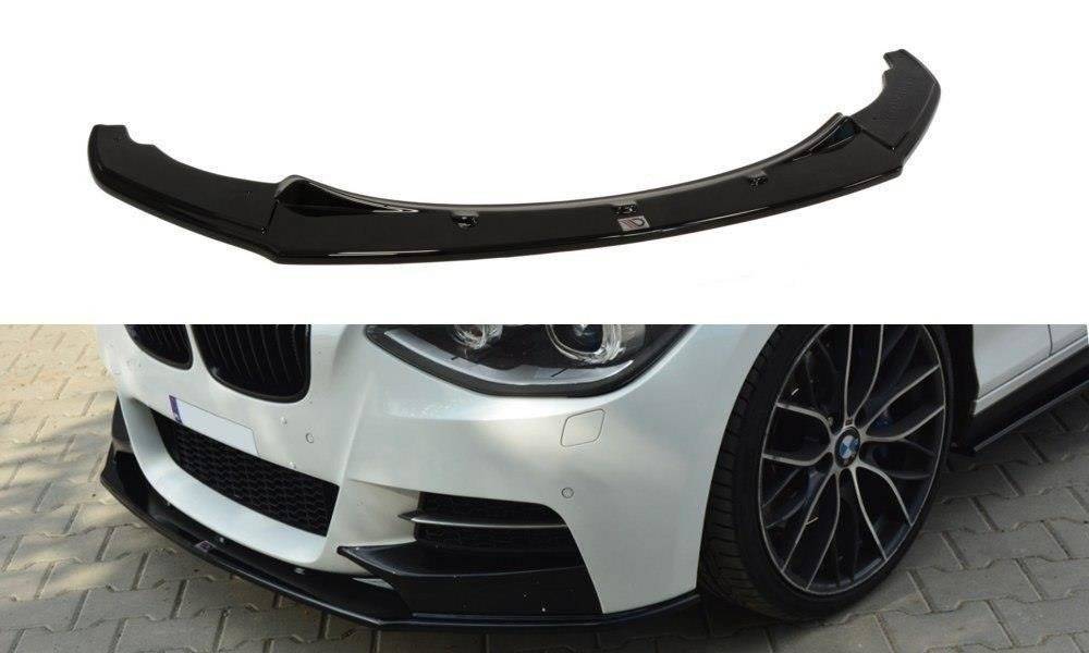 Street+ Spoilerlippe Front Ansatz passend für BMW 1er F20/F21 M-Power vor FL schwarz Hochglanz