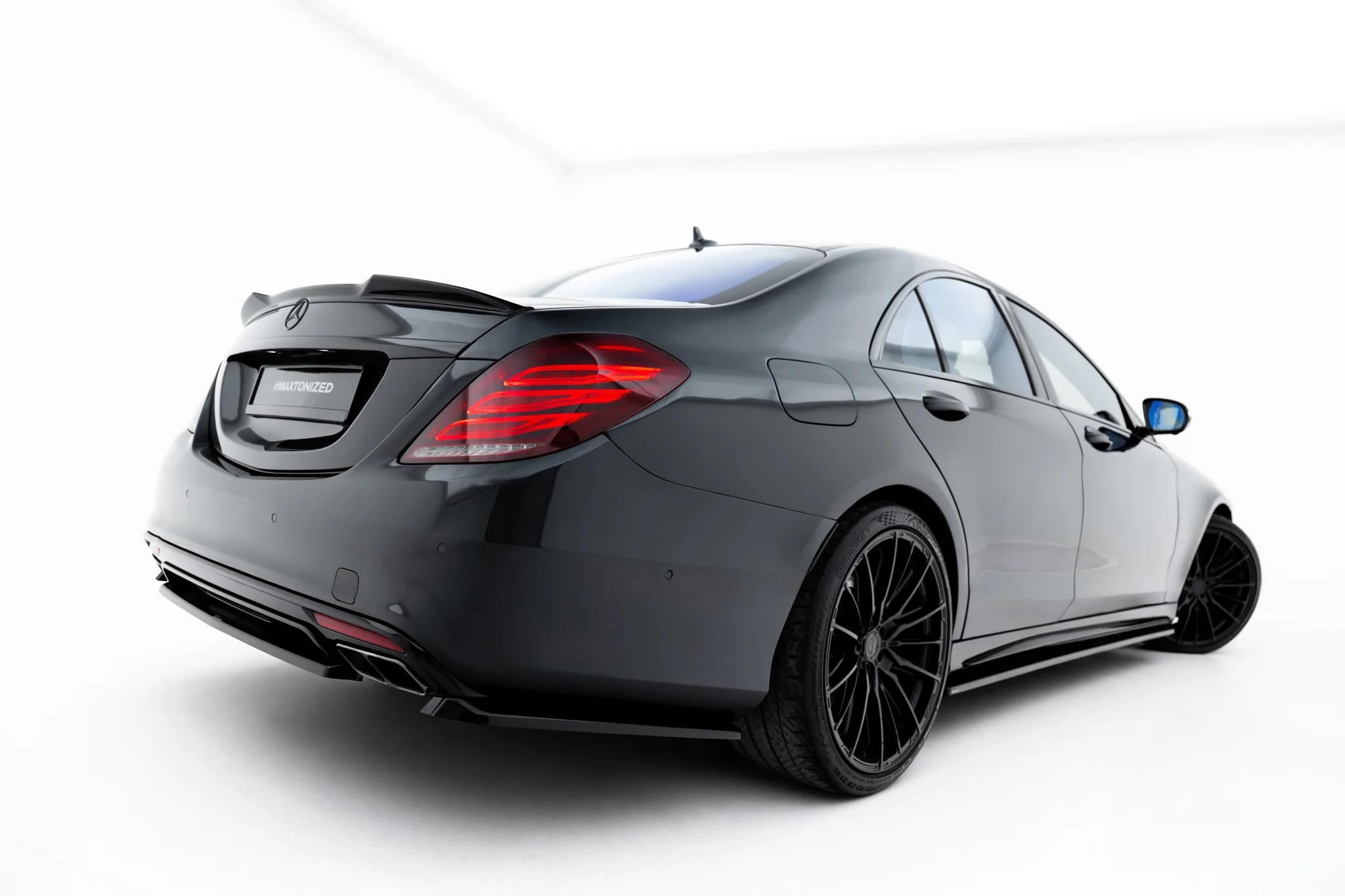 Heckansatz V.2 Mercedes-Benz S AMG-Line W222 schwarz Hochglanz