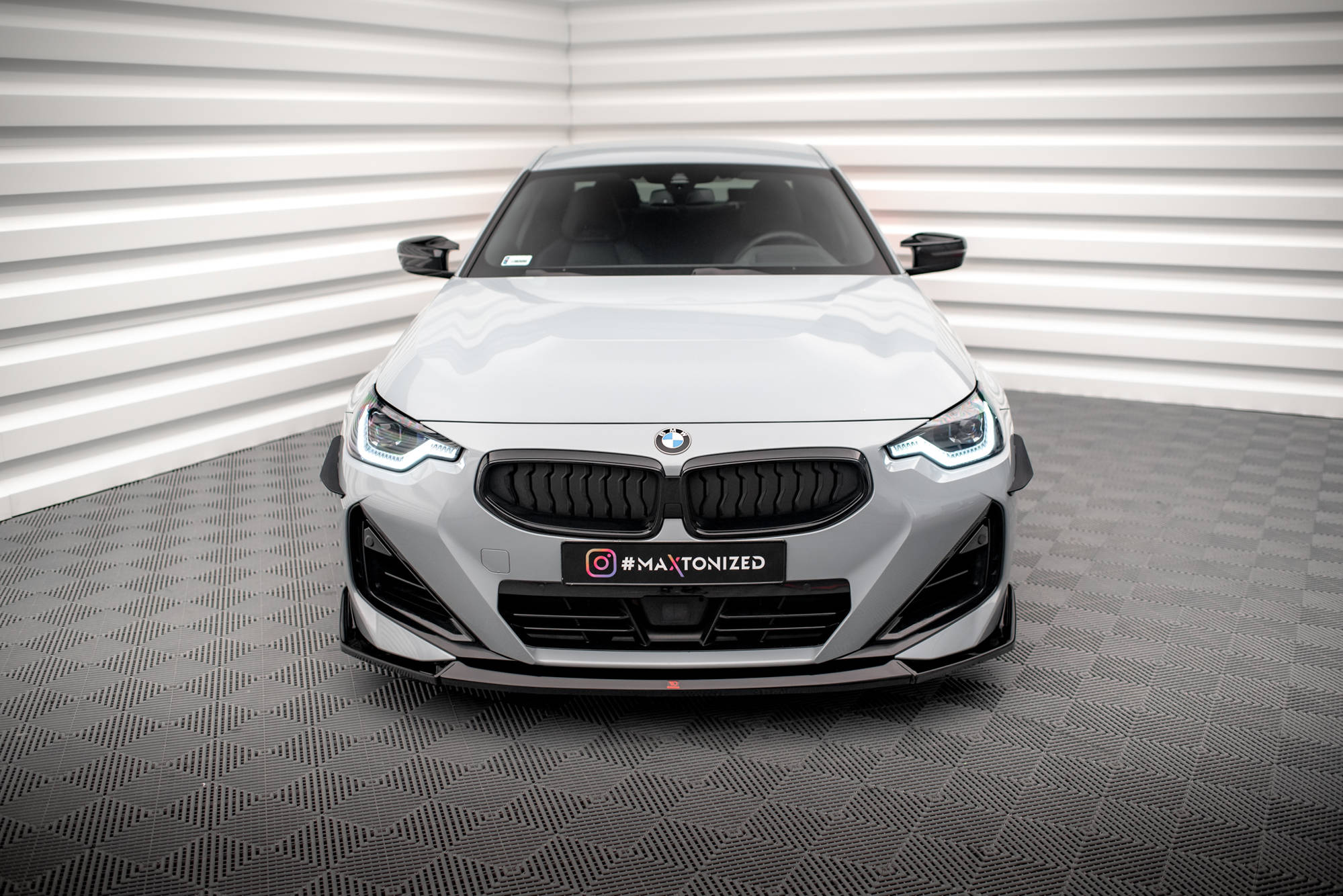 Street+ Spoilerlippe Front Ansatz V.3 passend für BMW 2 Coupe M-Paket / M240i G42 schwarz Hochglanz