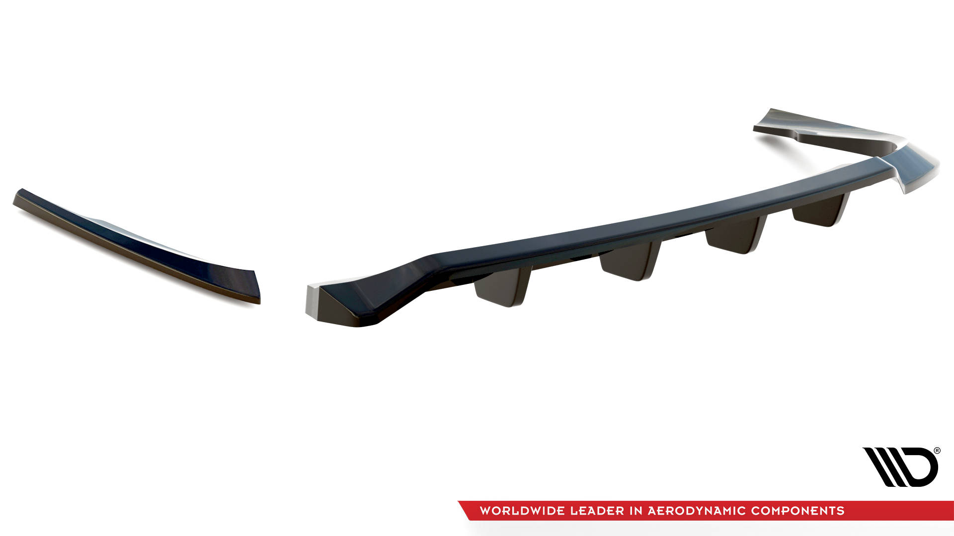 Street+ Mittlerer Diffusor RACE Heck Ansatz passend für Volvo C70 Mk1 schwarz Hochglanz