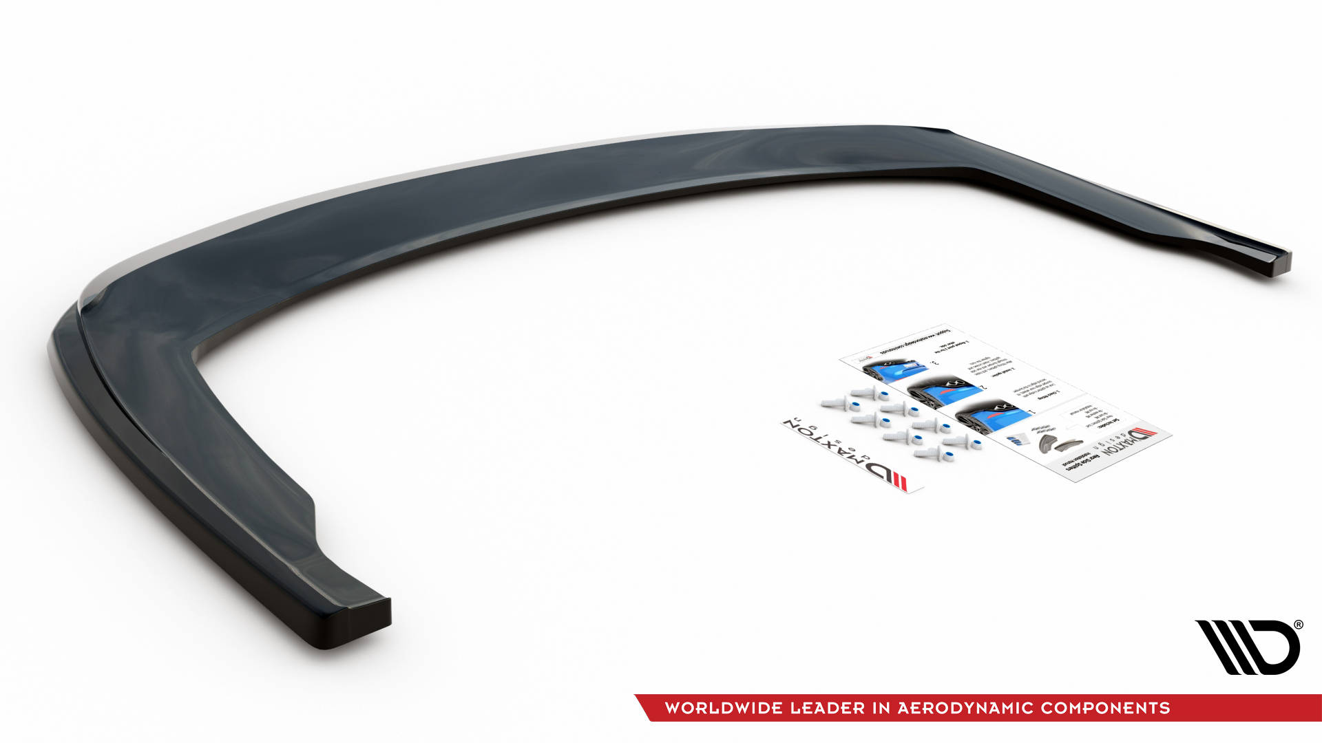 Street+ Mittlerer Diffusor Heck Ansatz passend für Honda Civic Tourer Mk9 schwarz Hochglanz
