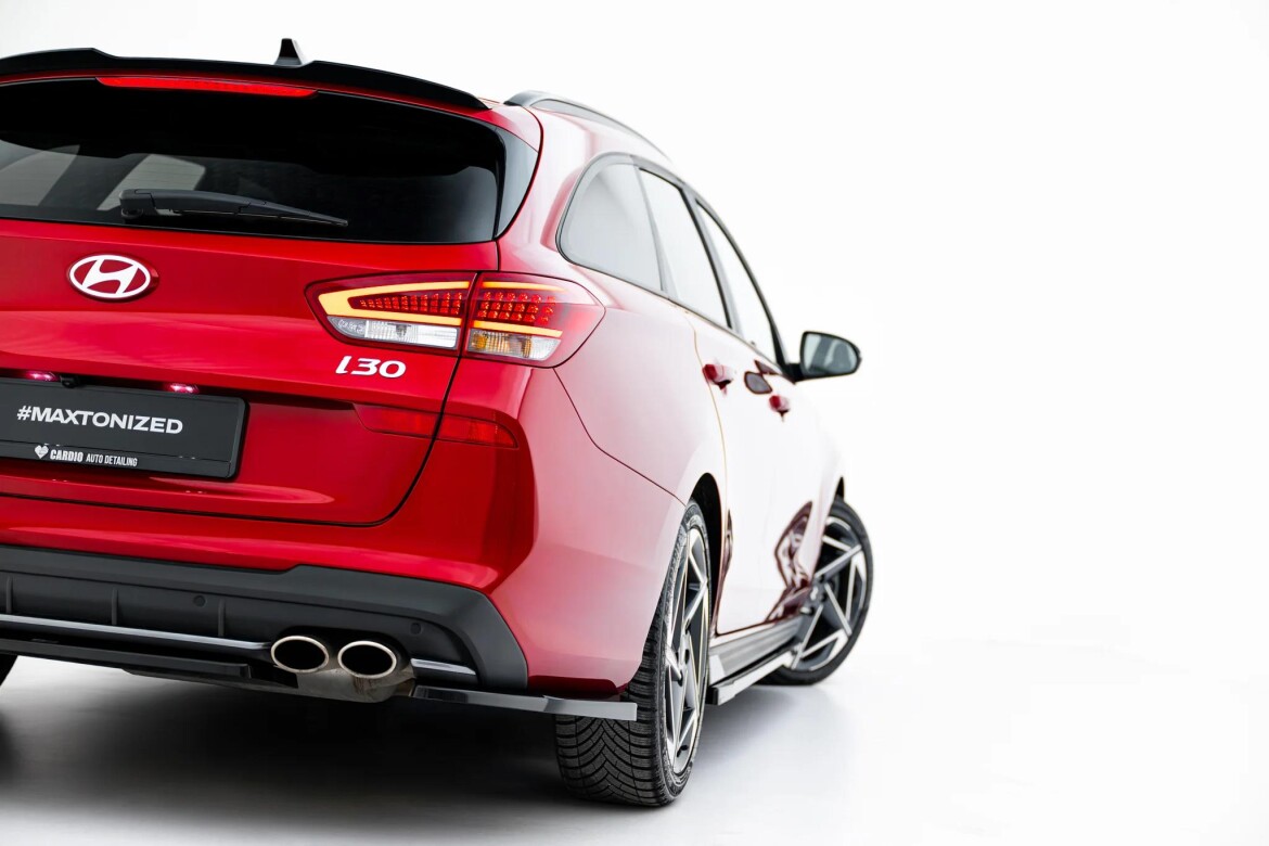 Diffusor Flaps V.2 passend für Hyundai I30 N-Line Wagon Mk3 Facelift schwarz Hochglanz
