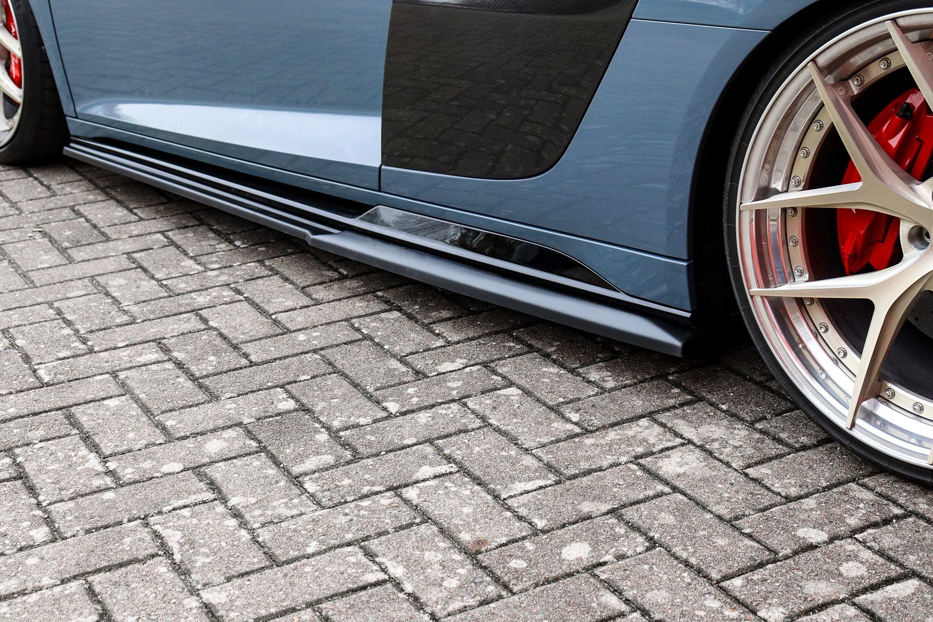 Cup Seitenschweller für Audi R8 4S Facelift ab Bj. 2019 - Schwarz Matt
