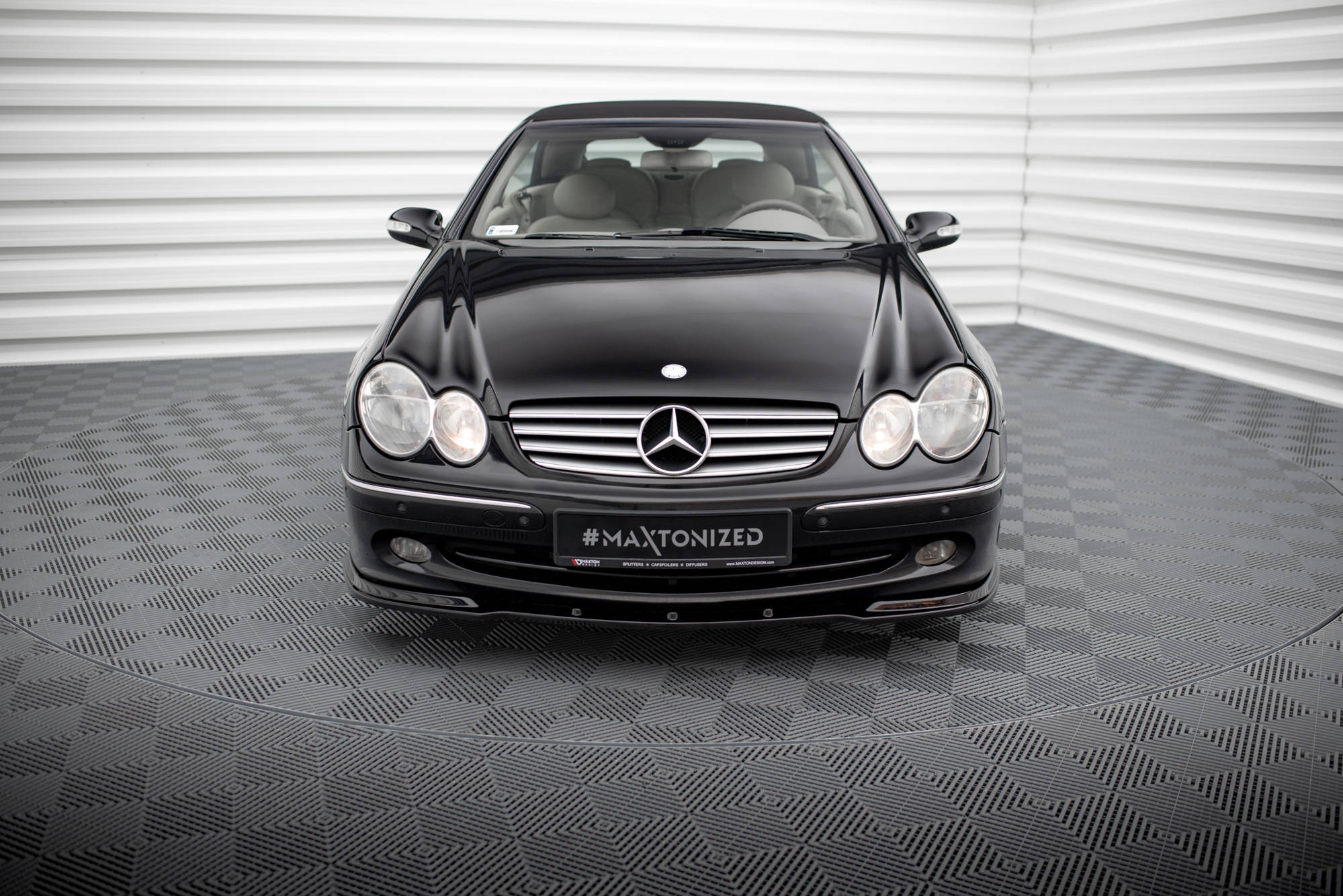 Street+ Spoilerlippe Front Ansatz V.1 passend für Mercedes CLK W 209 passend für Standard Stoßstange schwarz Hochglanz