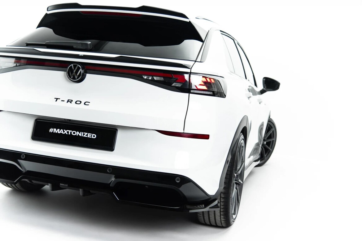 Diffusor RACE passend für VW T-Roc R-Line Mk2 schwarz Hochglanz