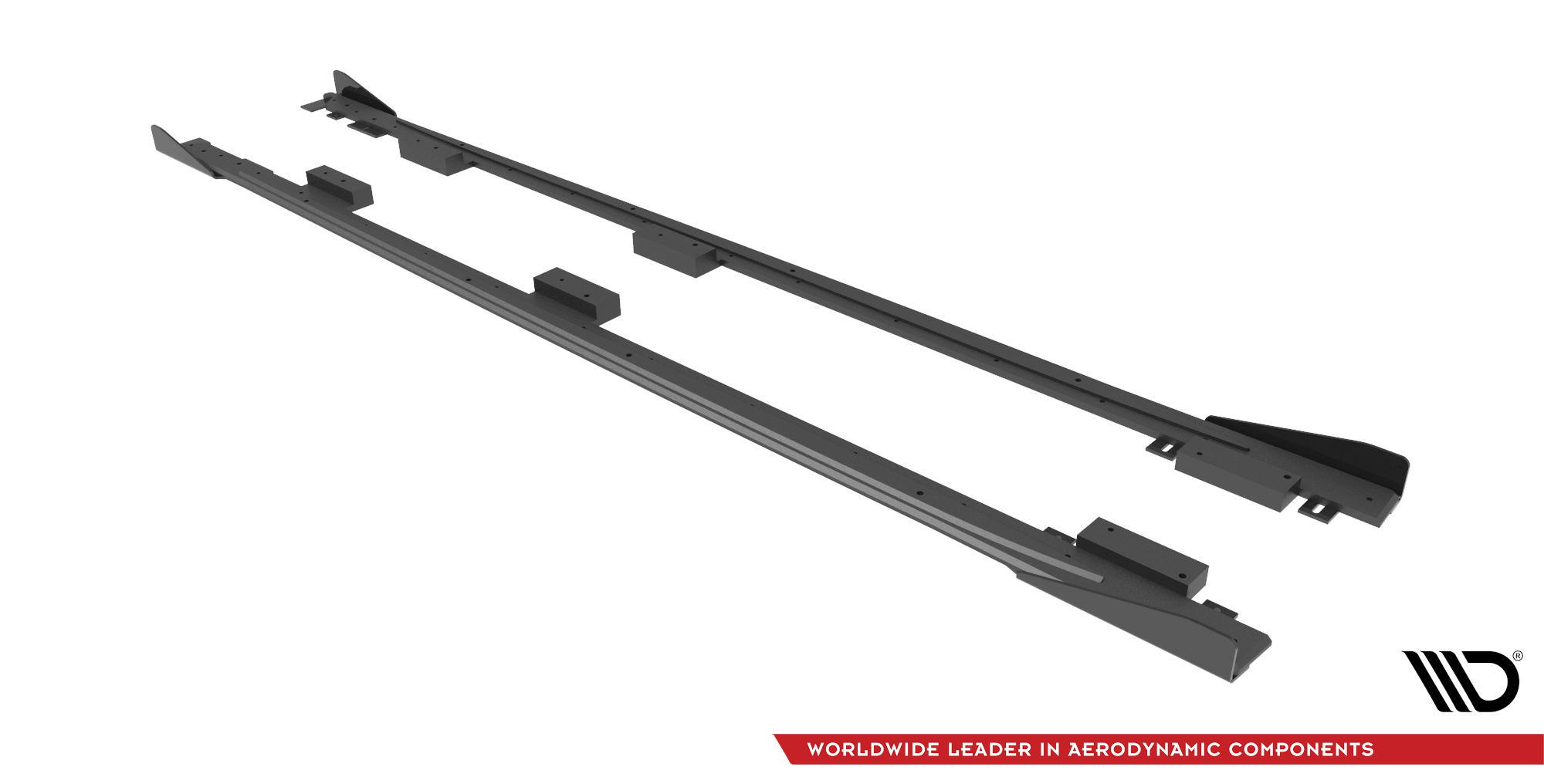 Street Pro Seitenschweller Leisten + Flaps passend für Audi A3 8Y schwarz Hochglanz