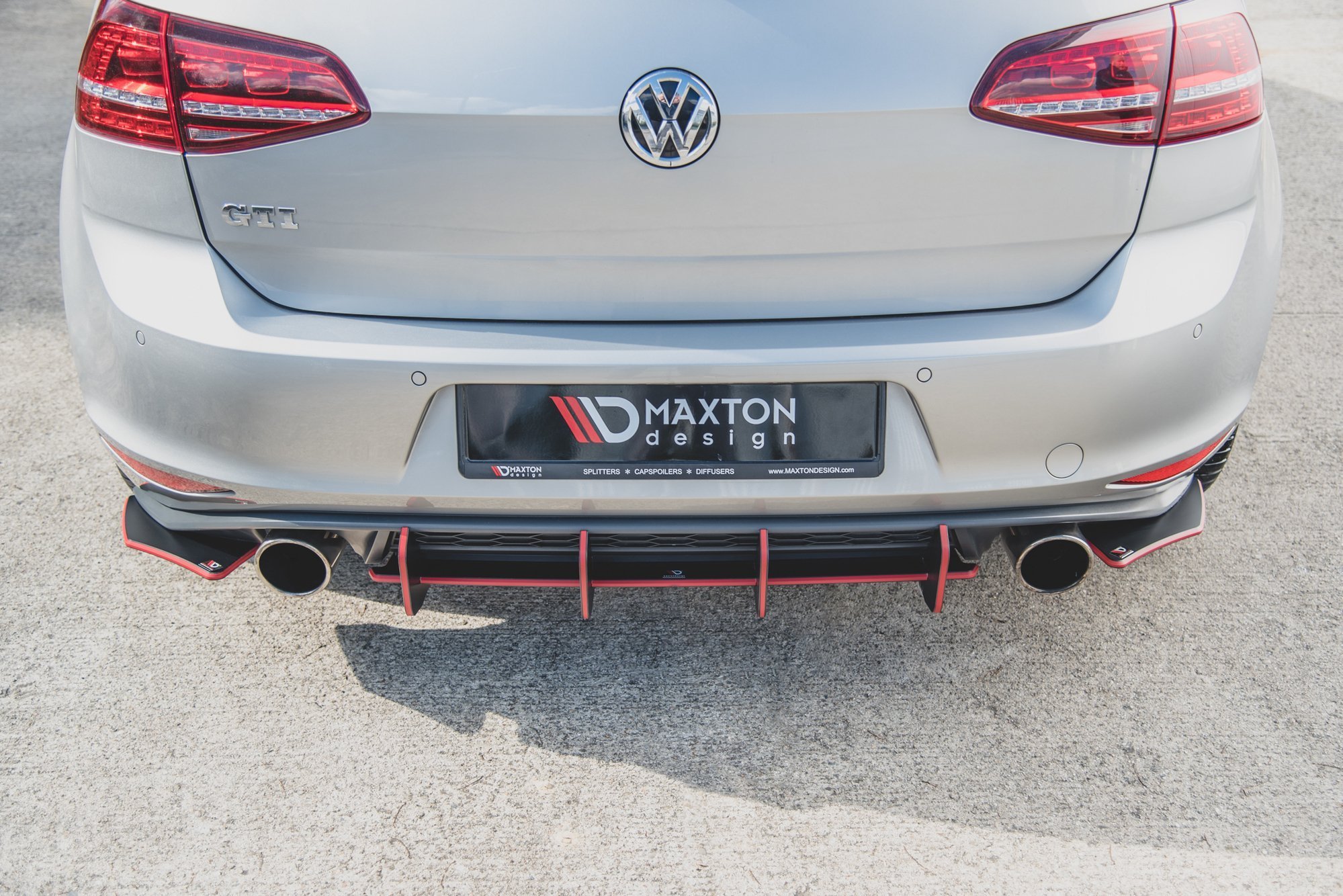 Street Pro Heck Ansatz Flaps Diffusor für L + R V.2 VW Golf 7 GTI