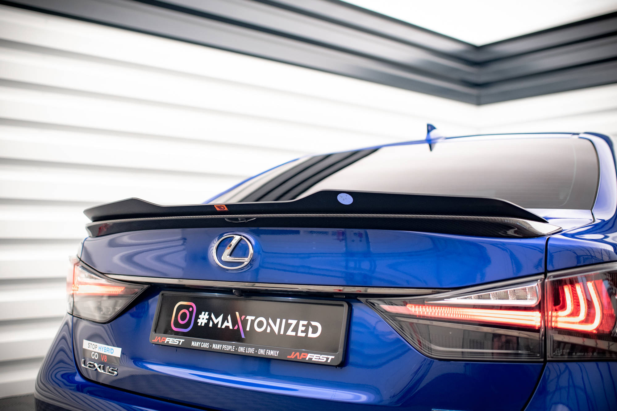 Heck Spoiler Aufsatz Abrisskante passend für Lexus GS F Mk4 FL schwarz Hochglanz