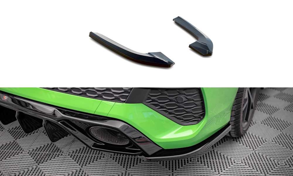 Street+ Heck Ansatz Flaps passend für Audi RS3 Limousine 8Y schwarz Hochglanz