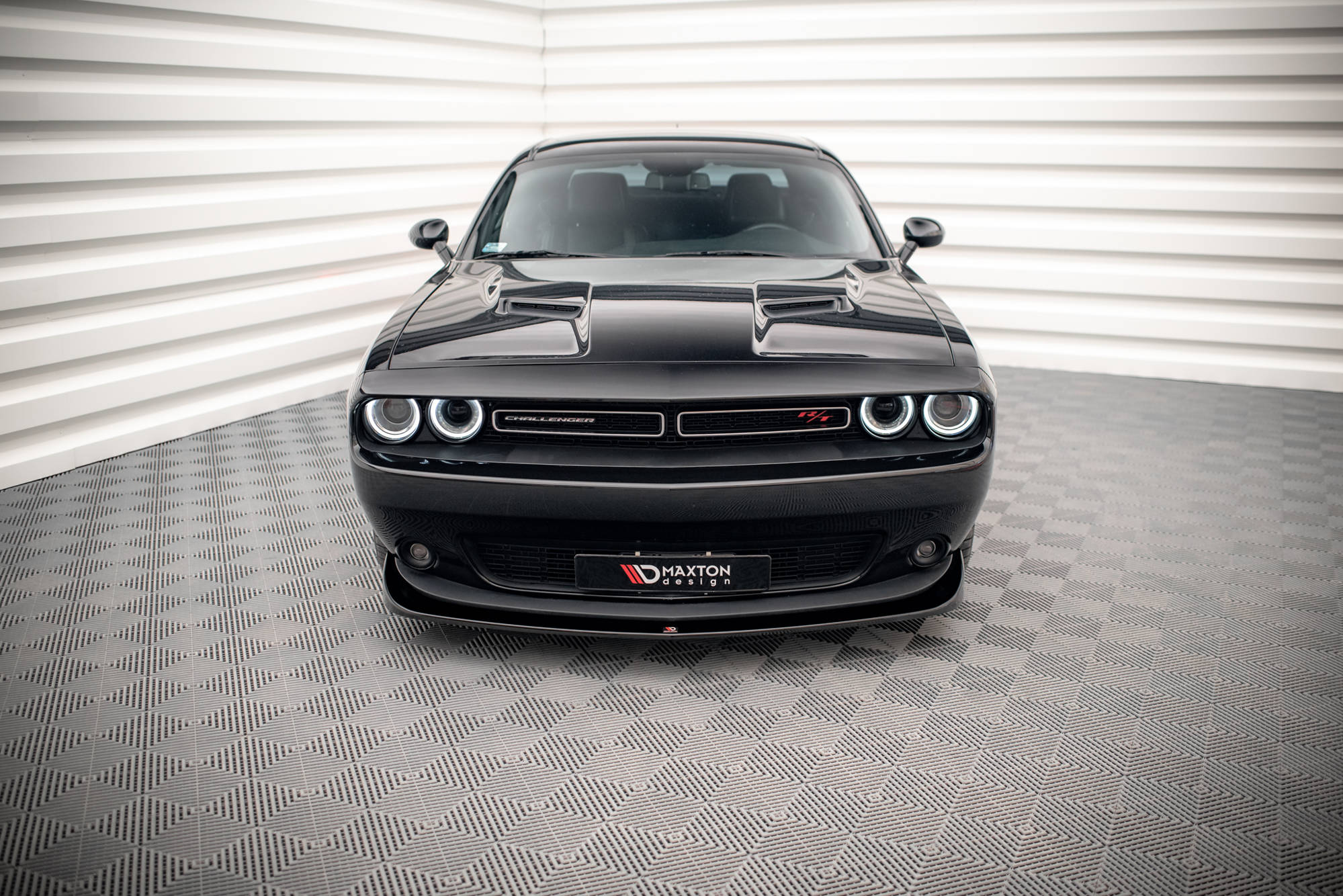 Street+ Spoilerlippe Front Ansatz passend für Dodge Challenger RT Mk3 FL schwarz Hochglanz