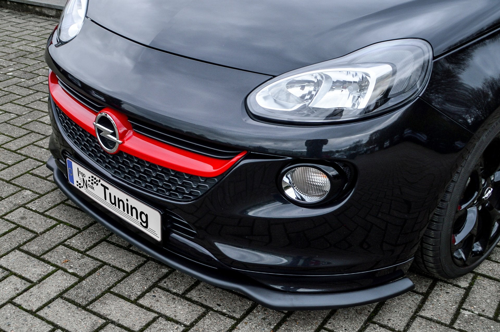 Cup Frontspoilerlippe für Opel Adam S + OPC-Line ab Bj. 2015- Schwarz Matt