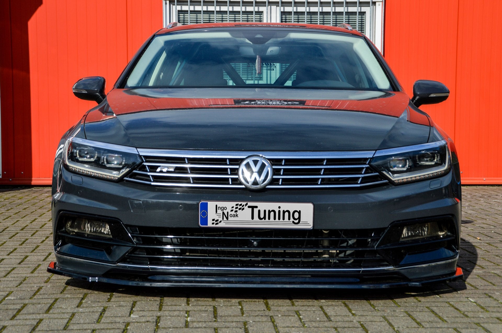 Cup Frontspoilerlippe für VW Passat 3G B8 R-Line Schwarz Glanz