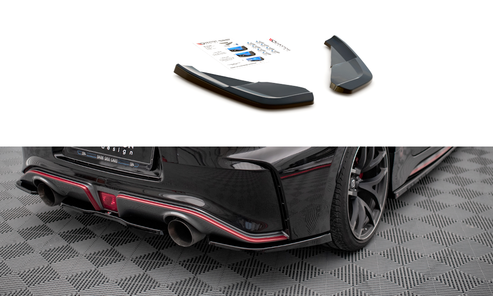 Street+ Heck Ansatz Flaps passend für Nissan 370Z Nismo FL schwarz Hochglanz