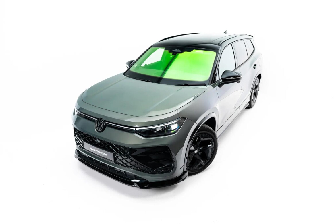 Frontlippe V.2 passend für VW Tayron R-Line Mk1 schwarz Hochglanz