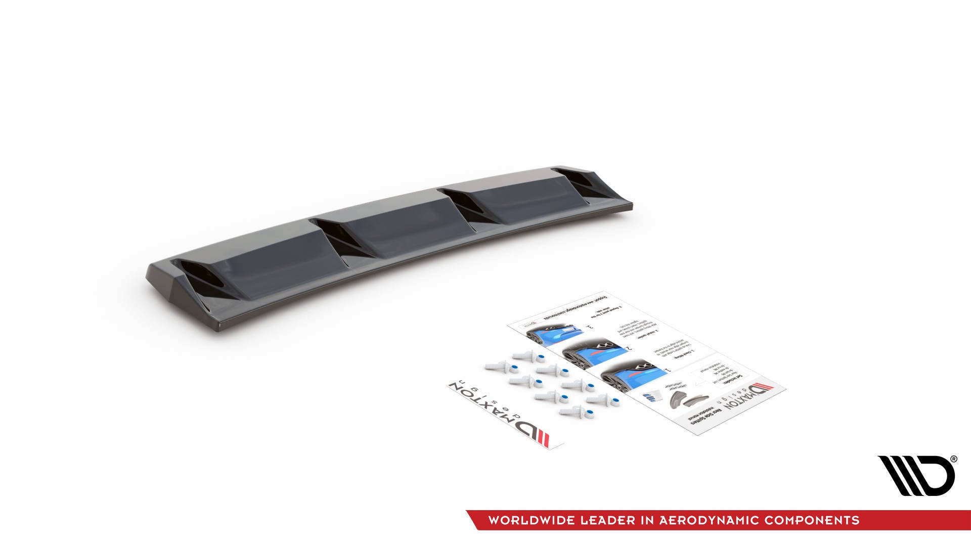 Street+ Mittlerer Diffusor Heck Ansatz passend für Audi S3 Sportback 8Y schwarz Hochglanz
