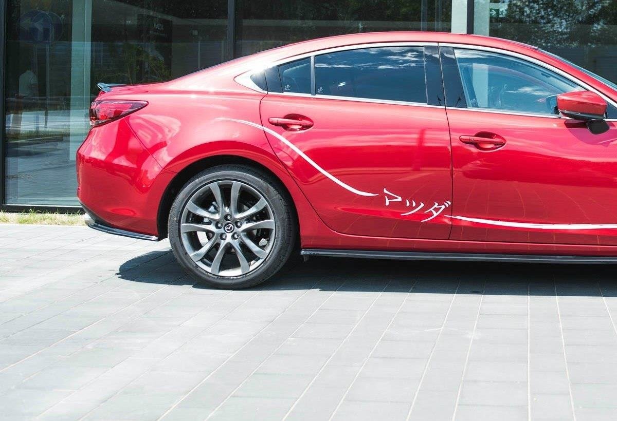 Heck Ansatz Flaps Diffusor V.1 für Mazda 6 GJ Mk3 Facelift schwarz Hochglanz