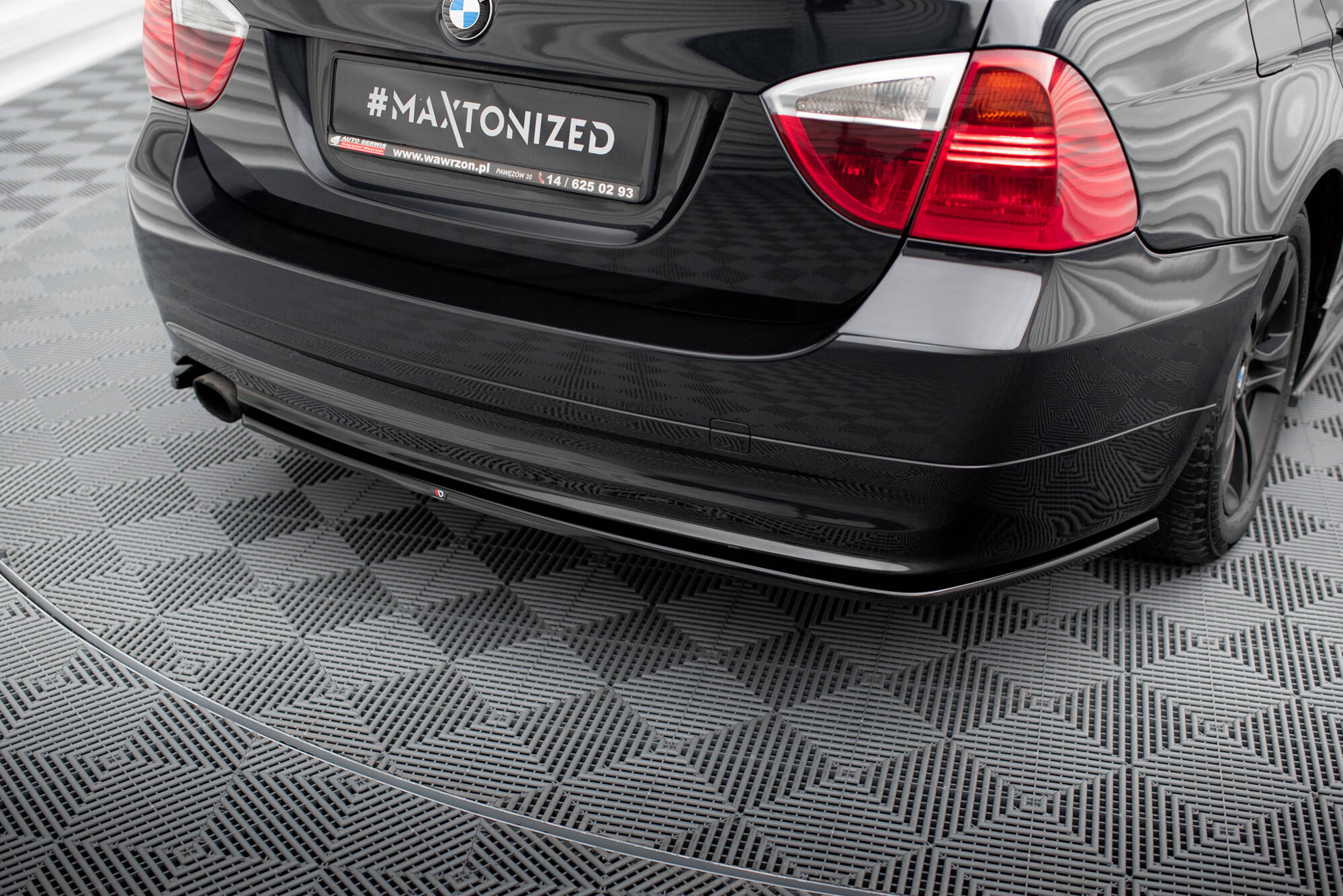Street+ Heck Ansatz Flaps passend für BMW 3er Touring E91 schwarz Hochglanz
