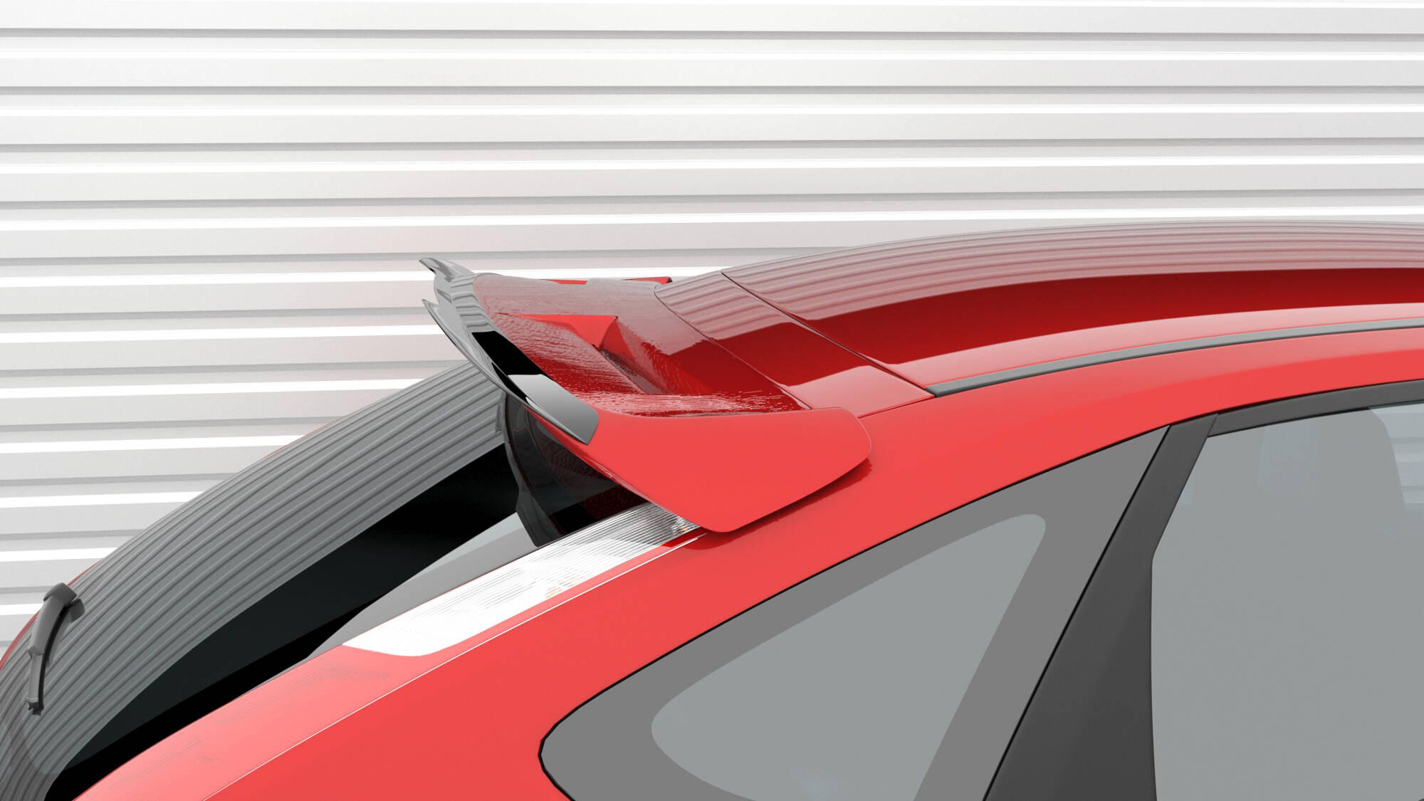 Spoiler CAP für Ford Focus ST Mk2 Facelift schwarz Hochglanz