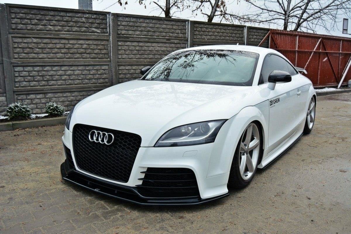 Street+ Spoilerlippe Front Ansatz V.1 passend für Audi TT RS 8J schwarz Hochglanz
