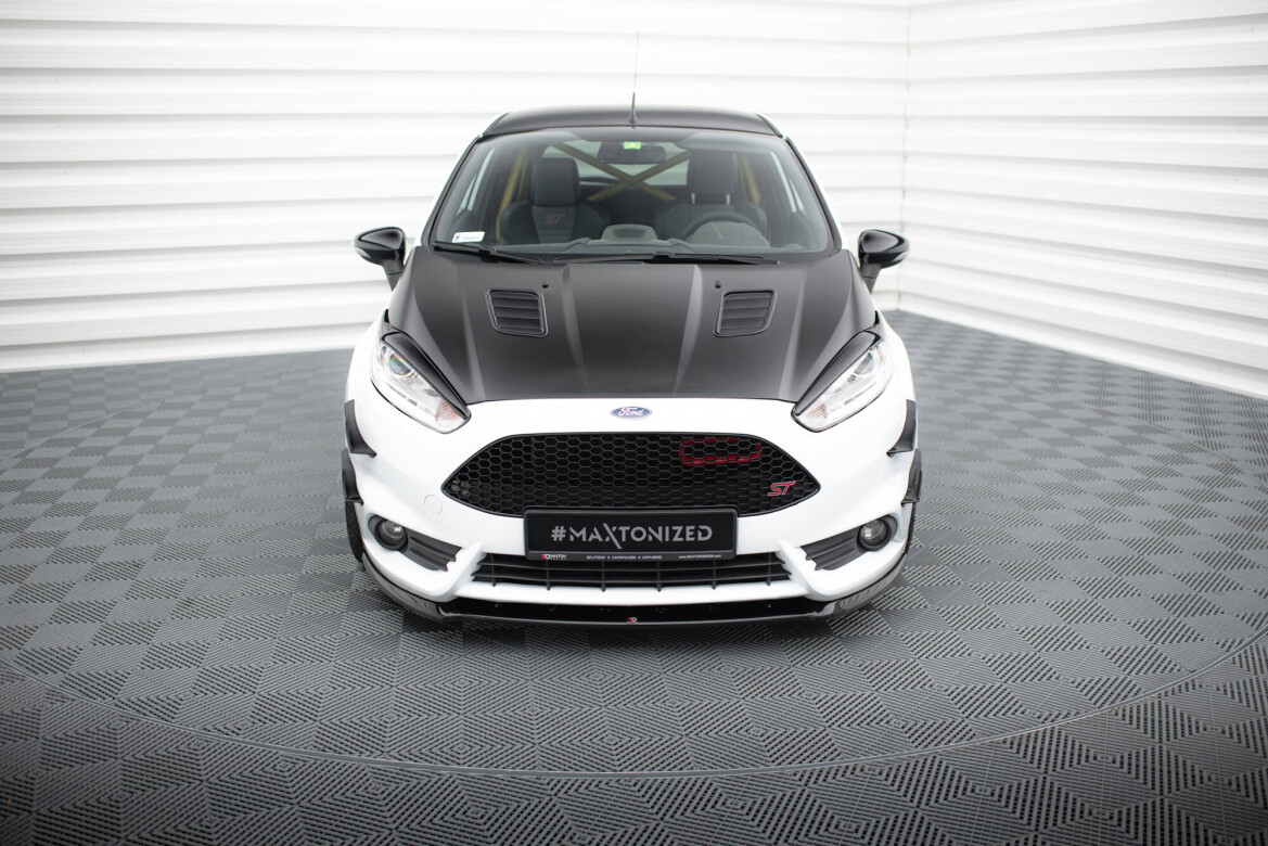 Scheinwerfer Blenden Böser Blick V.1 passend für Ford Fiesta ST / ST-Line / Standard Mk7 FL schwarz Hochglanz