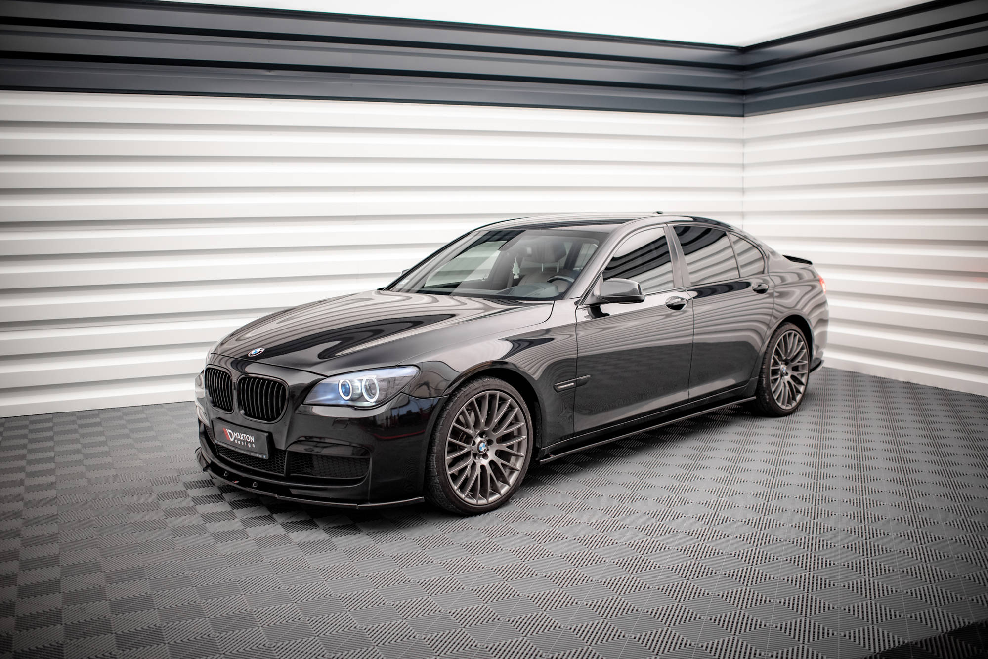 Street+ Seitenschweller Leisten passend für BMW 7 M-Paket F01 schwarz Hochglanz