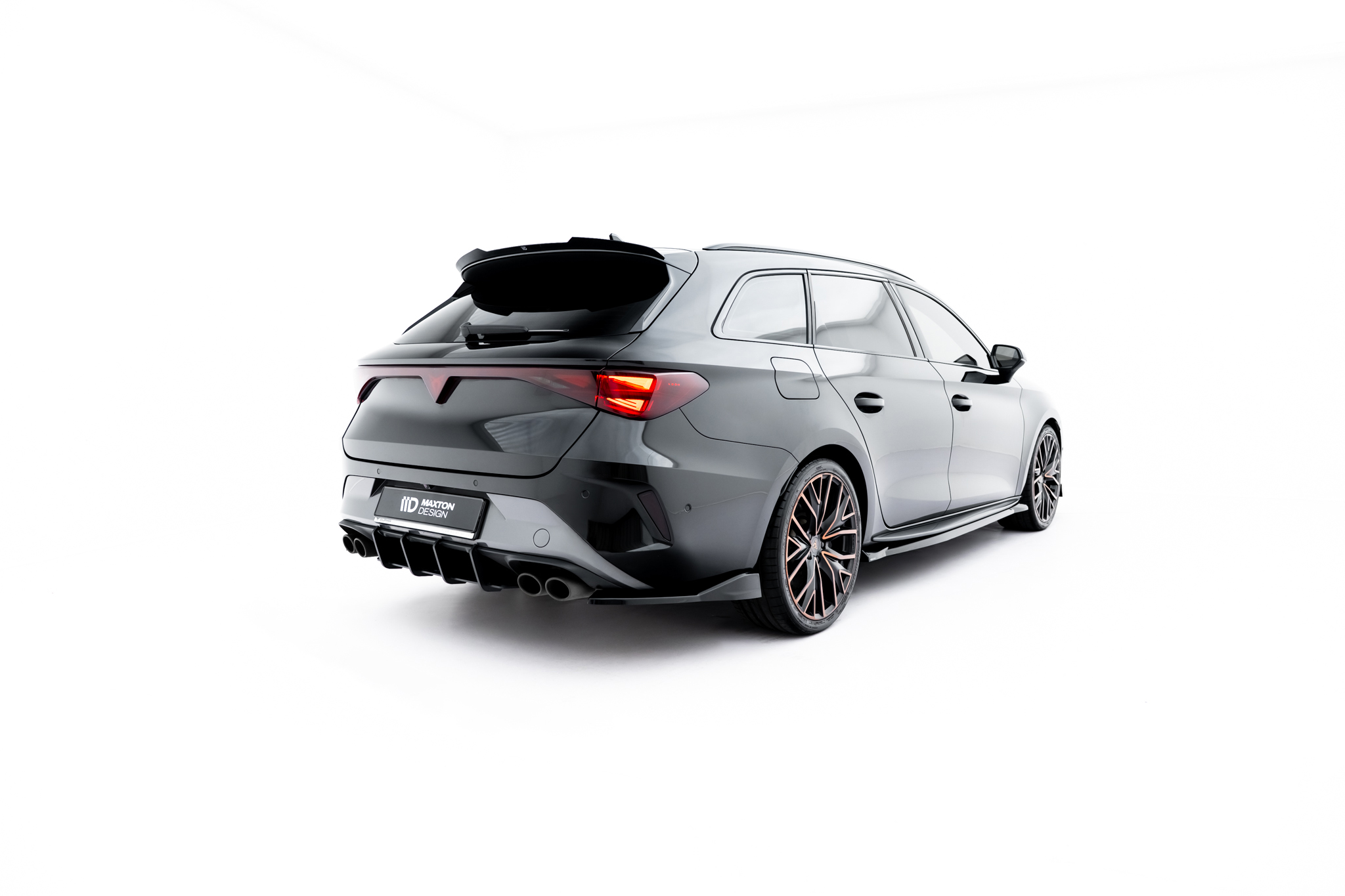 Diffusor Flaps V.3 passend für CUPRA Leon ST Mk1 FL schwarz Hochglanz