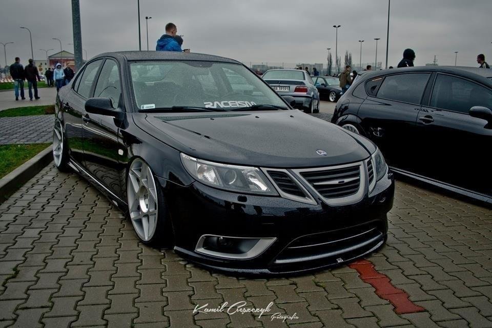 Frontlippe passend für SAAB 9-3 TURBO X schwarz Hochglanz