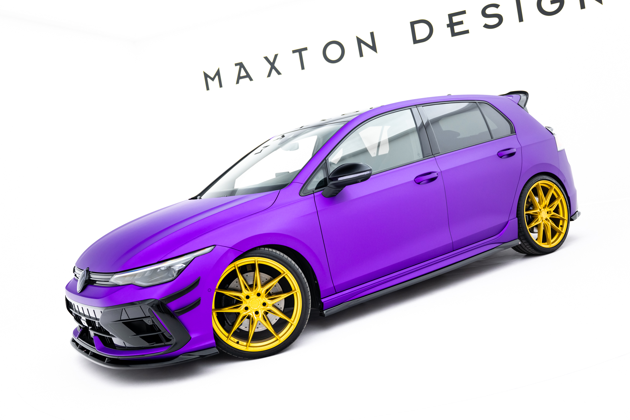 Street+ Seitenschweller Leisten V.5 passend für VW Golf R Hatchback Mk8 / Mk8 FL schwarz Hochglanz