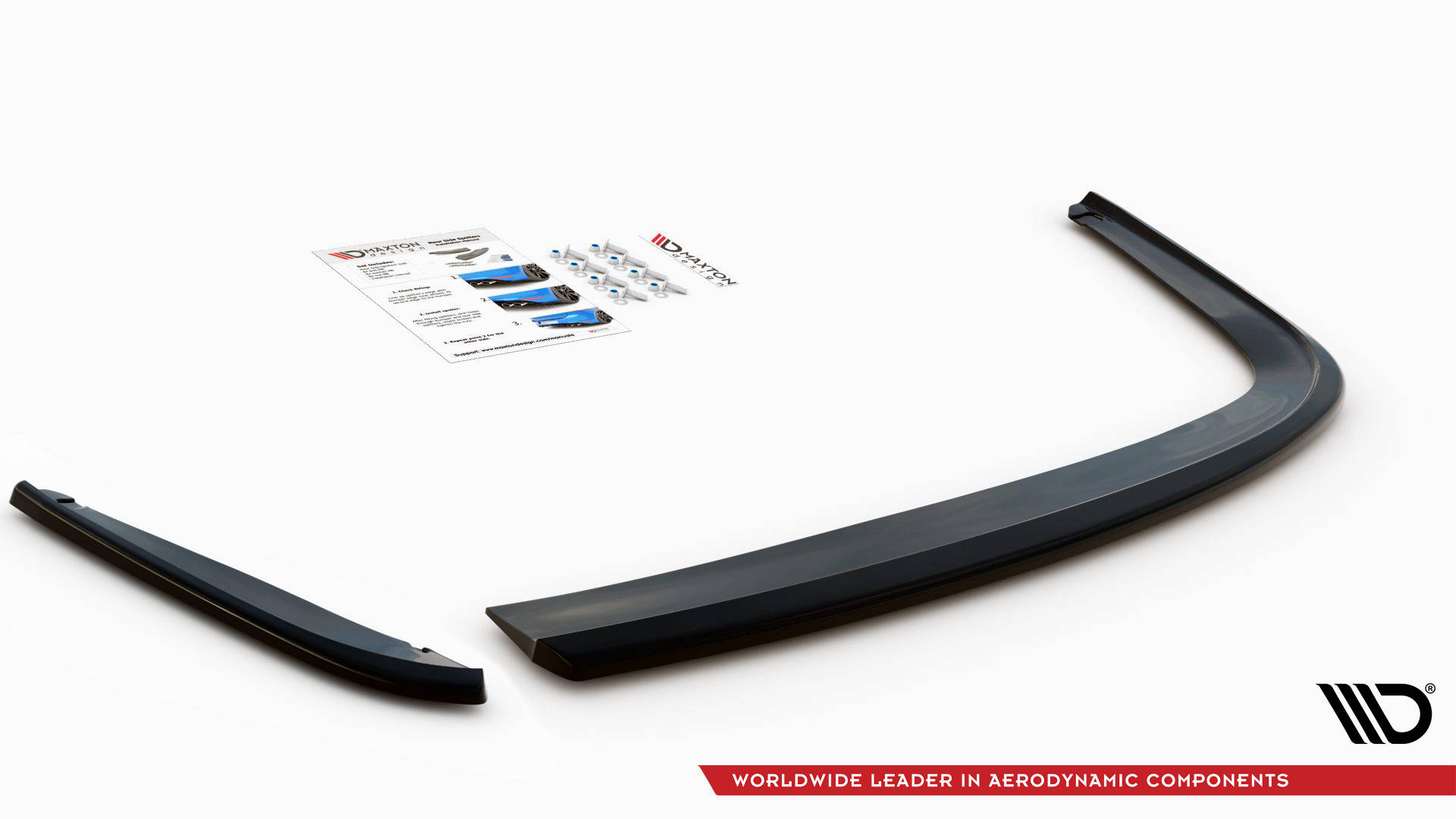 Street+ Heck Ansatz Flaps V.1 passend für Seat Leon FR Sportstourer Mk3 schwarz Hochglanz