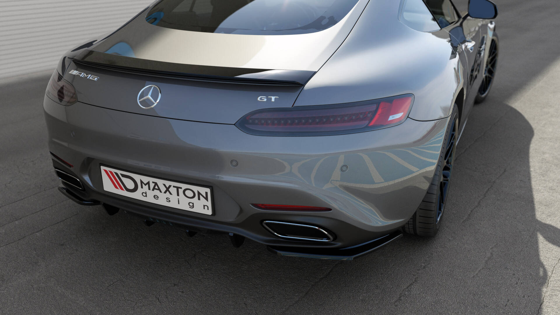 Heck Spoiler Aufsatz Abrisskante passend für Mercedes-AMG GT / GT S C190 FL schwarz Hochglanz