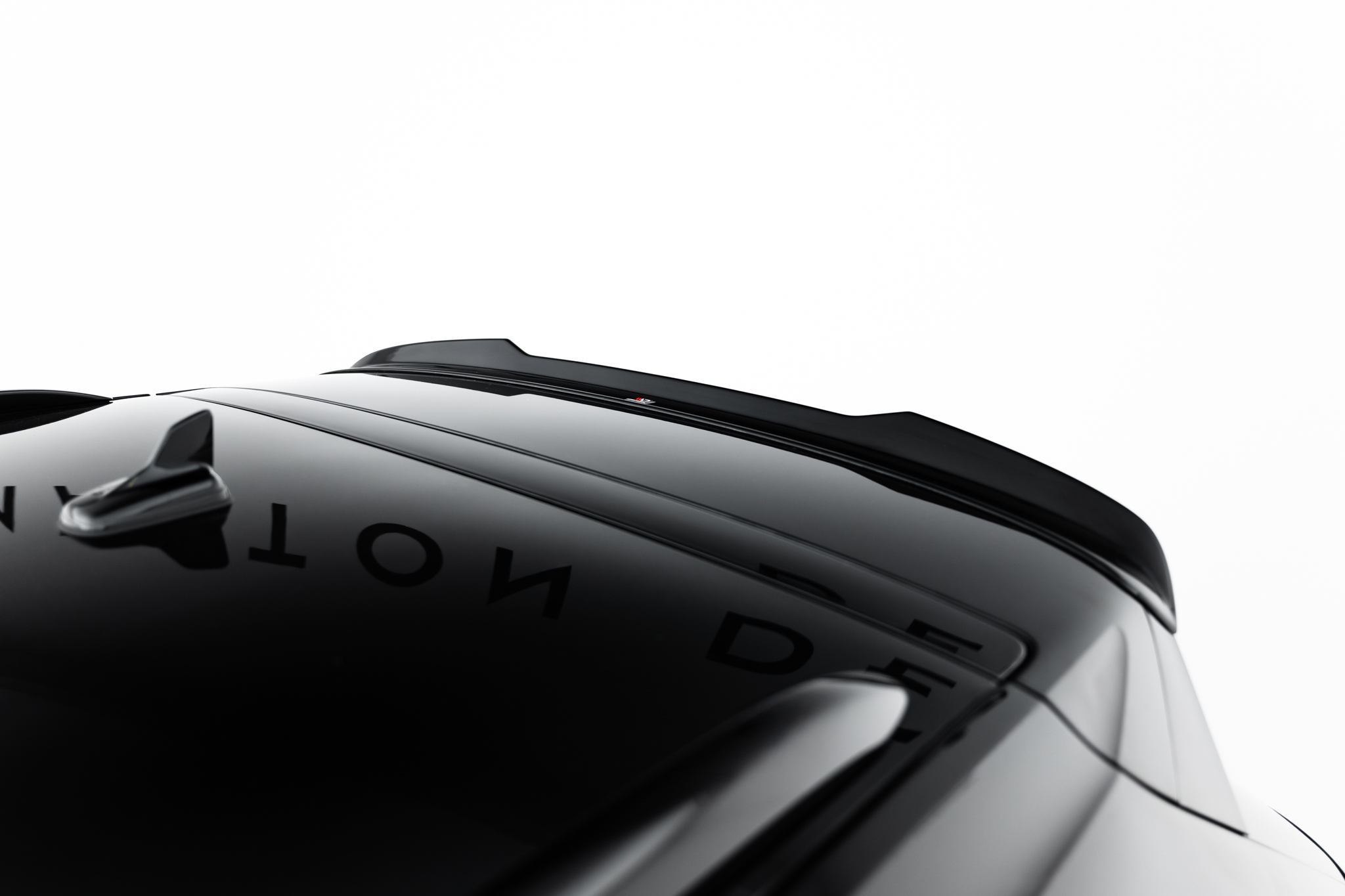 Heck Spoiler Aufsatz Abrisskante passend für VW Touareg R-Line Mk3 FL schwarz Hochglanz