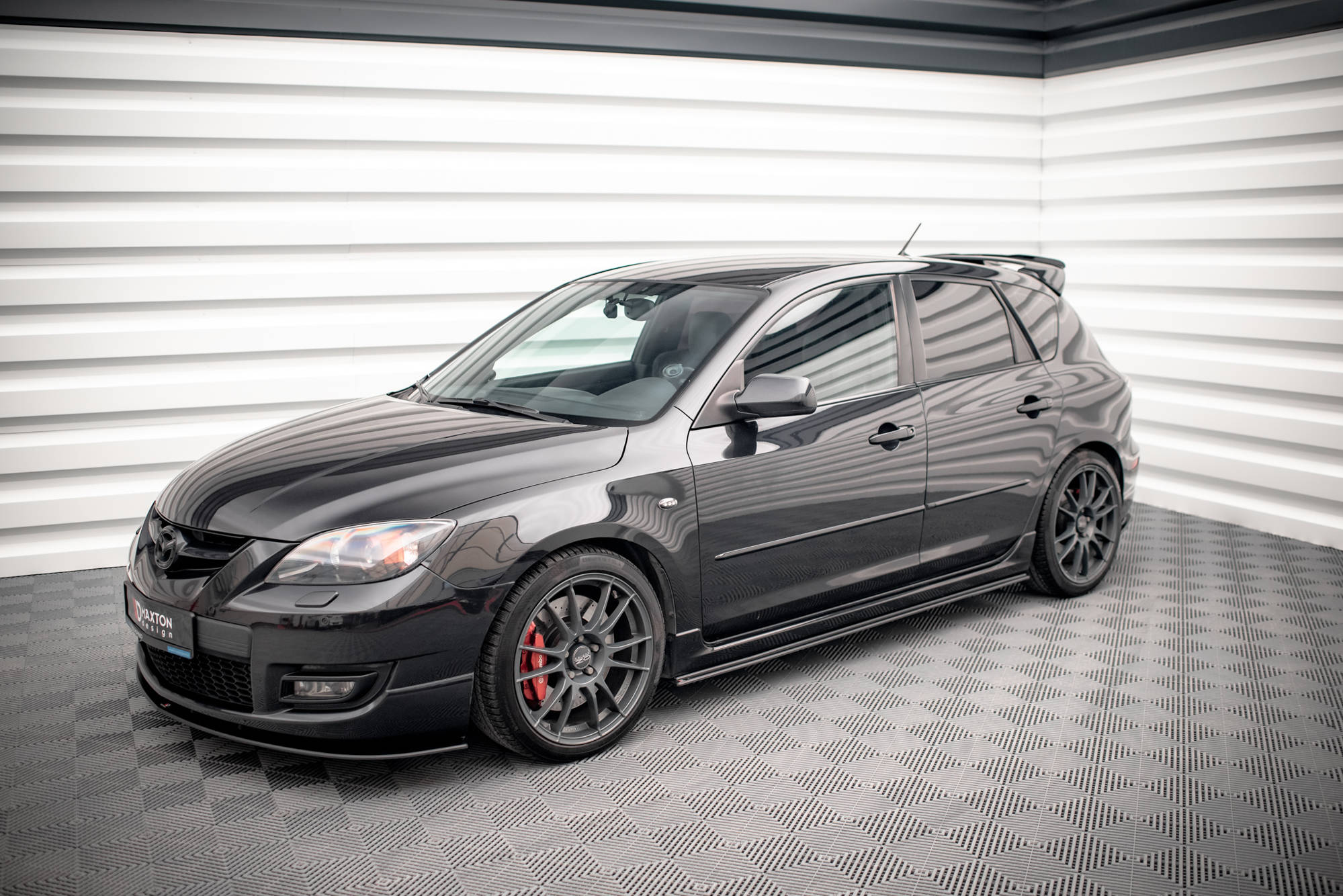 Street Pro Seitenschweller Leisten passend für Mazda 3 MPS Mk1 rot