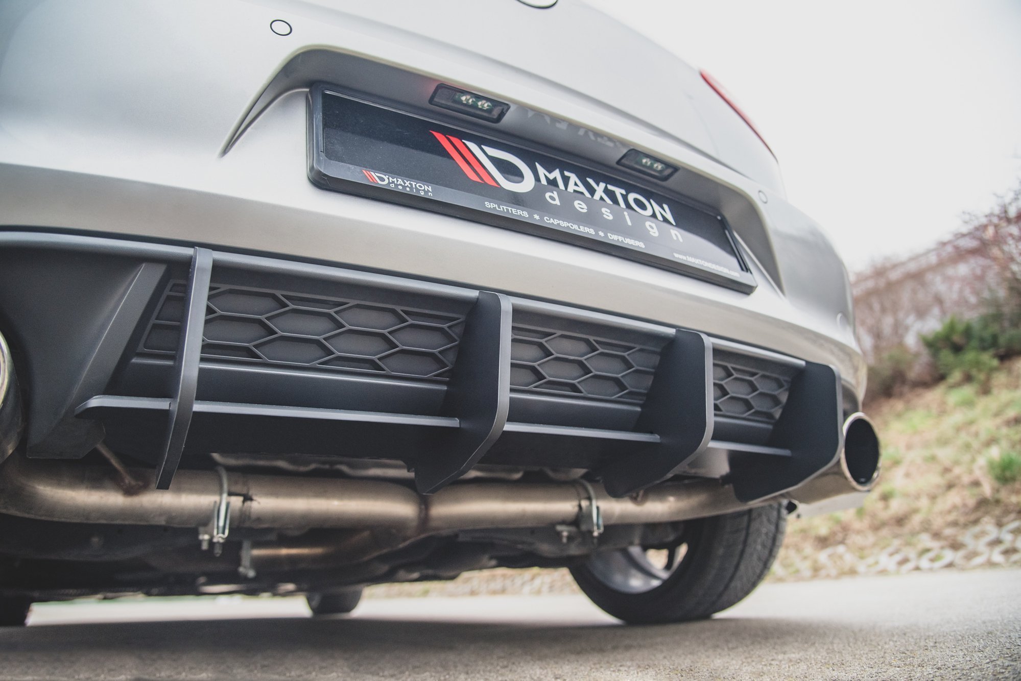 Diffusor Heck Ansatz für Heckschürze V.2 für VW Golf 7 GTI