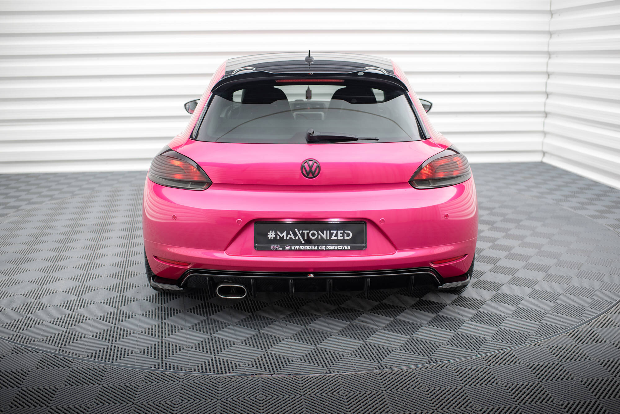 Street+ Heck Ansatz Diffusor V.1 passend für VW Scirocco Mk3 schwarz Hochglanz