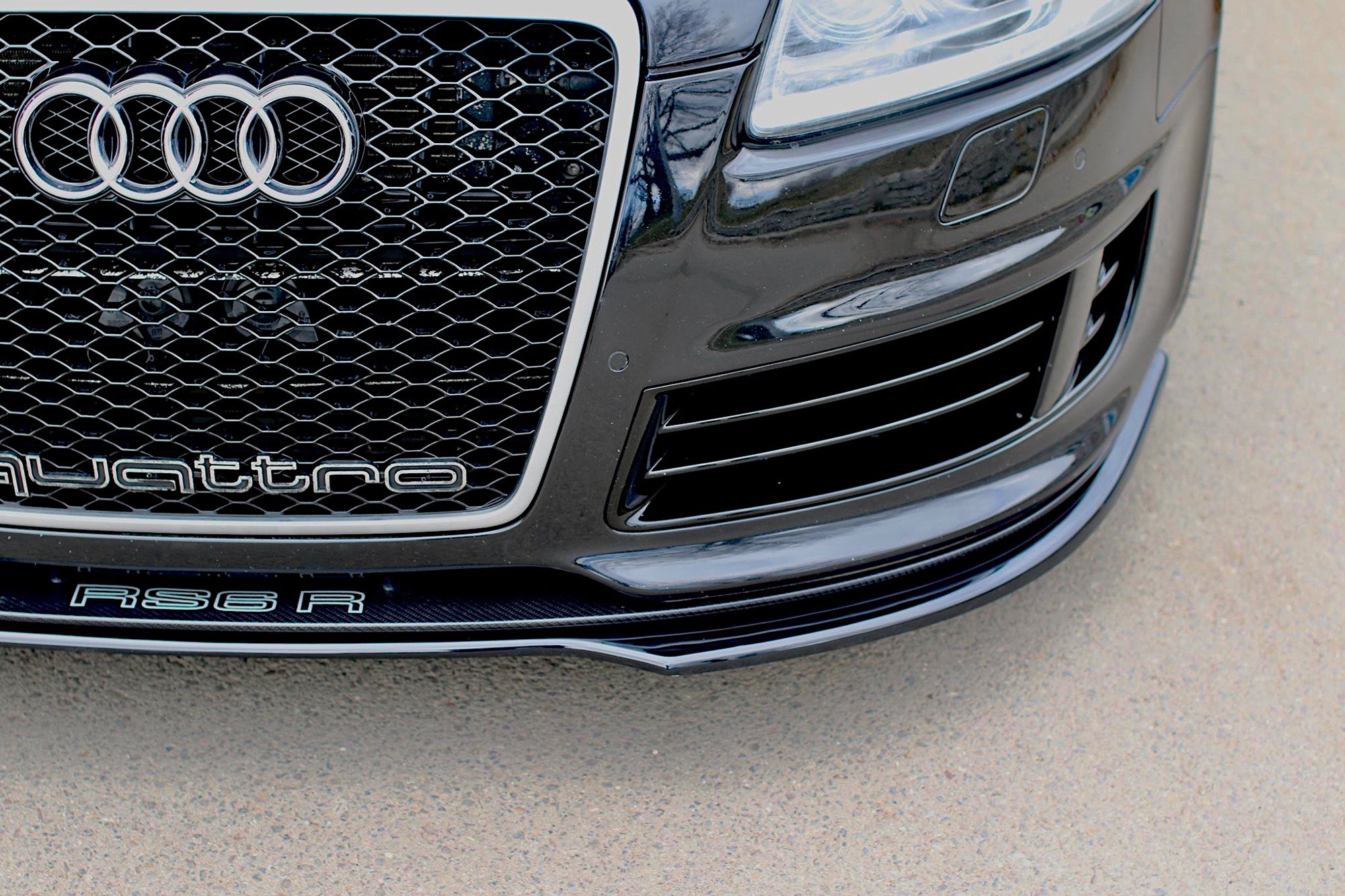 Street+ Spoilerlippe Front Ansatz passend für Audi RS6 C6 schwarz Hochglanz