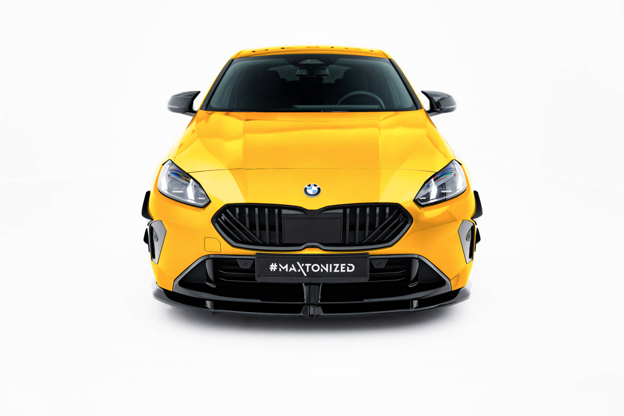 Street+ Spoilerlippe Front Ansatz V.3 passend für BMW 1er M-Paket F70 schwarz Hochglanz