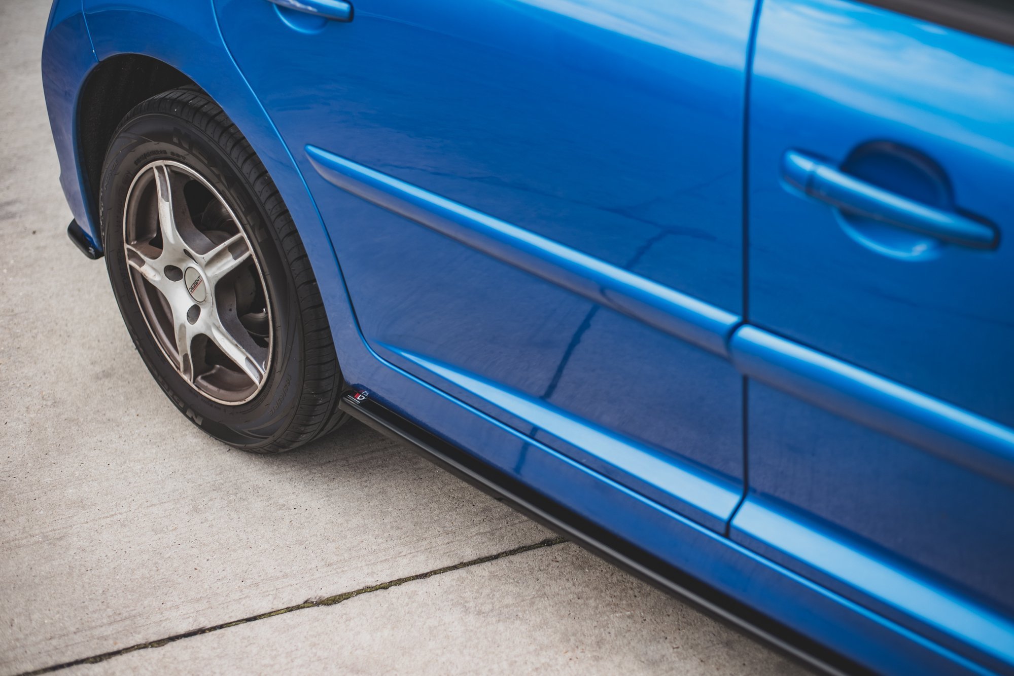 Seitenschweller Ansatz für Peugeot 207 Sport schwarz Hochglanz