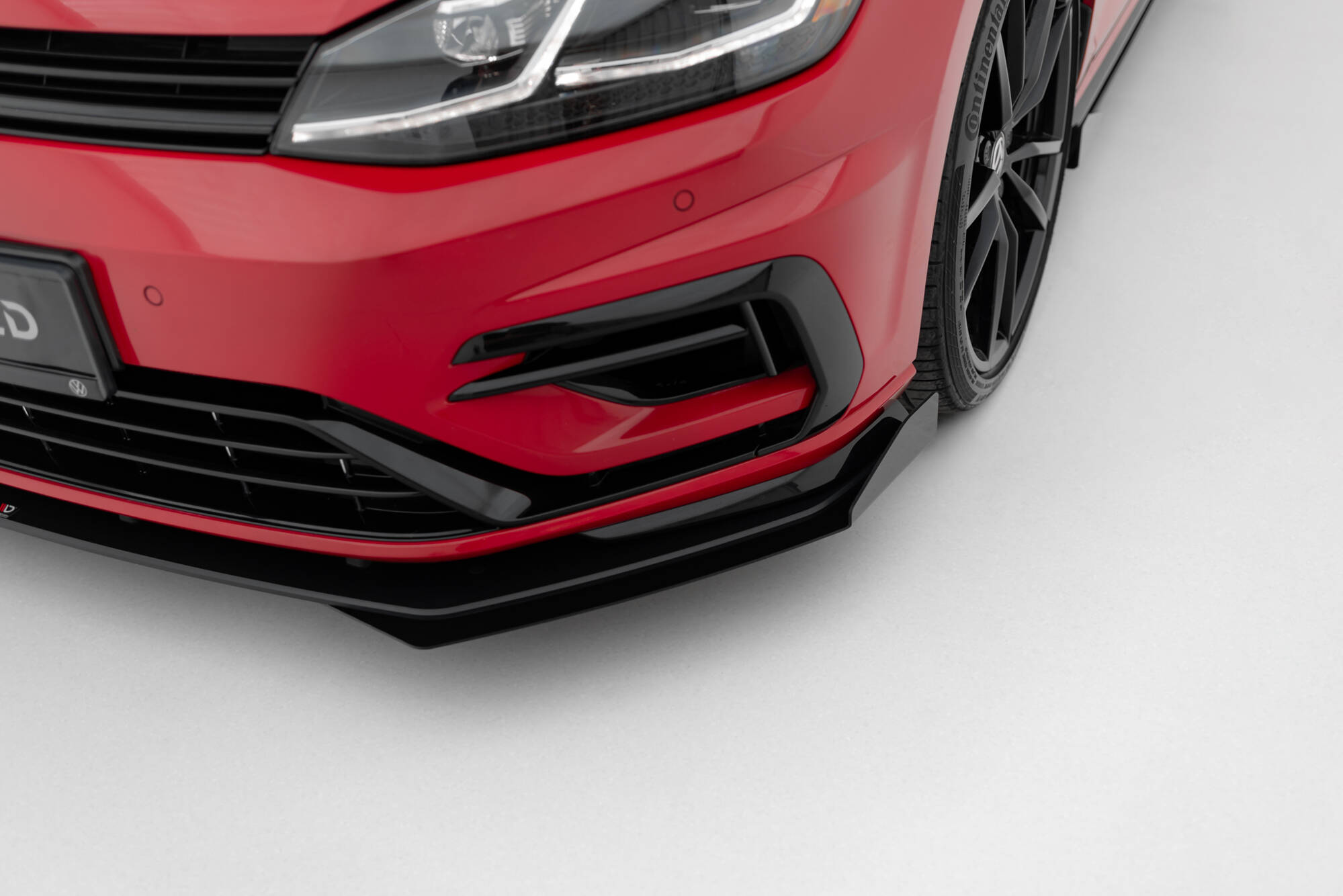 Front Stoßstange Flaps passend für VW Golf R / R-Line Mk7 FL schwarz Hochglanz