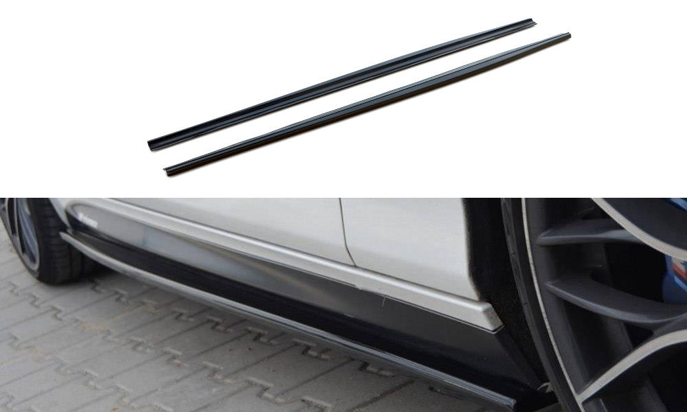 Street+ Seitenschweller Leisten passend für BMW 1er M-Paket / M135i / M140i F21 / F21 FL schwarz Hochglanz
