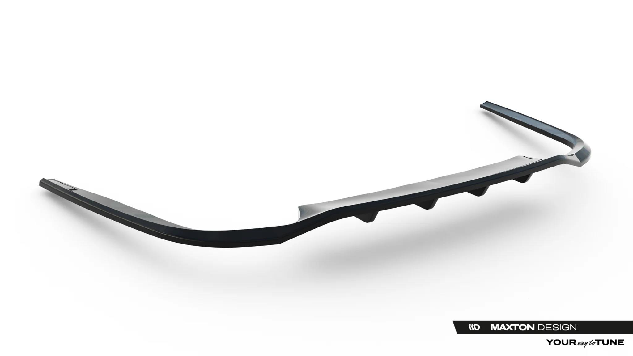 Street+ Mittlerer Diffusor RACE passend für Audi A8 S-Line Long D5 Facelift schwarz Hochglanz