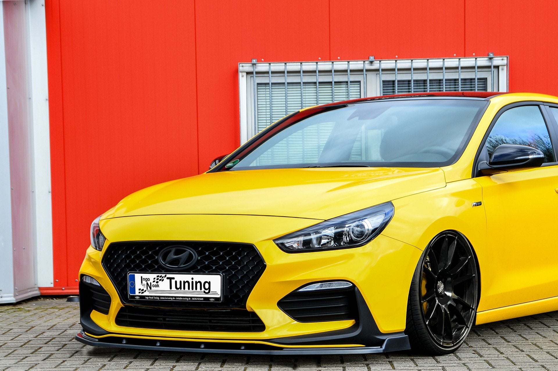 Cup Frontspoilerlippe für Hyundai I30 N-Line + Fastback ab Bj.2018- Schwarz Glanz