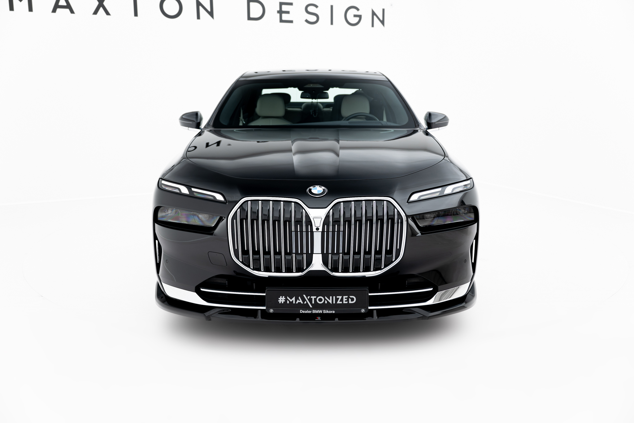 Street+ Spoilerlippe Front Ansatz V.1 passend für BMW 7 G70 schwarz Hochglanz