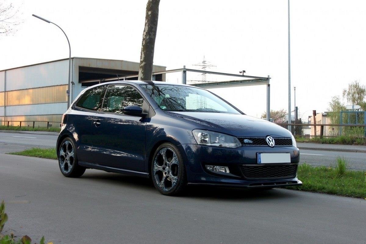 Front Ansatz für VW Polo Mk5 schwarz Hochglanz