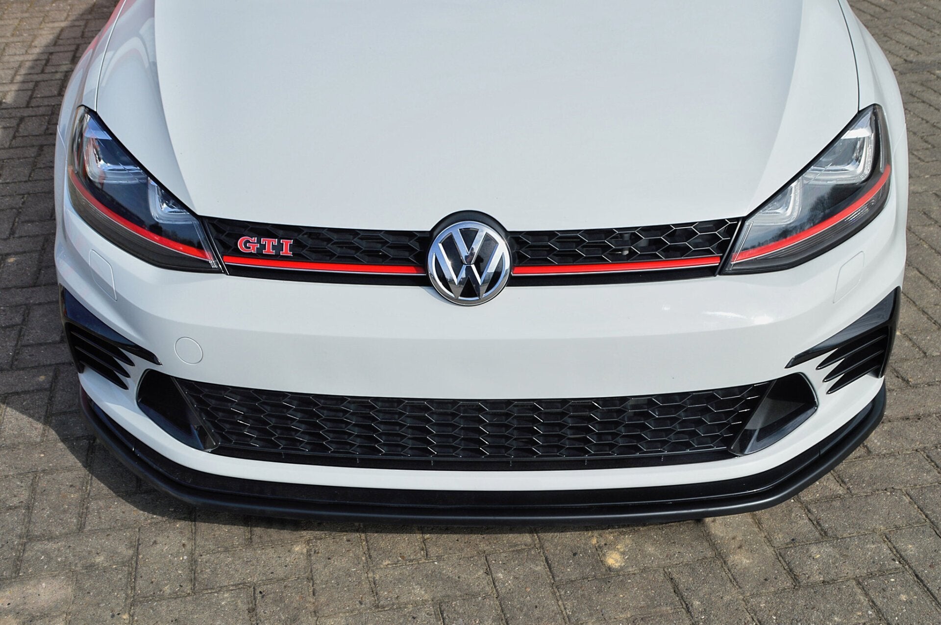 Spoilerschwert Frontspoiler für VW Golf 7 GTI Clubsport Schwarz Glanz