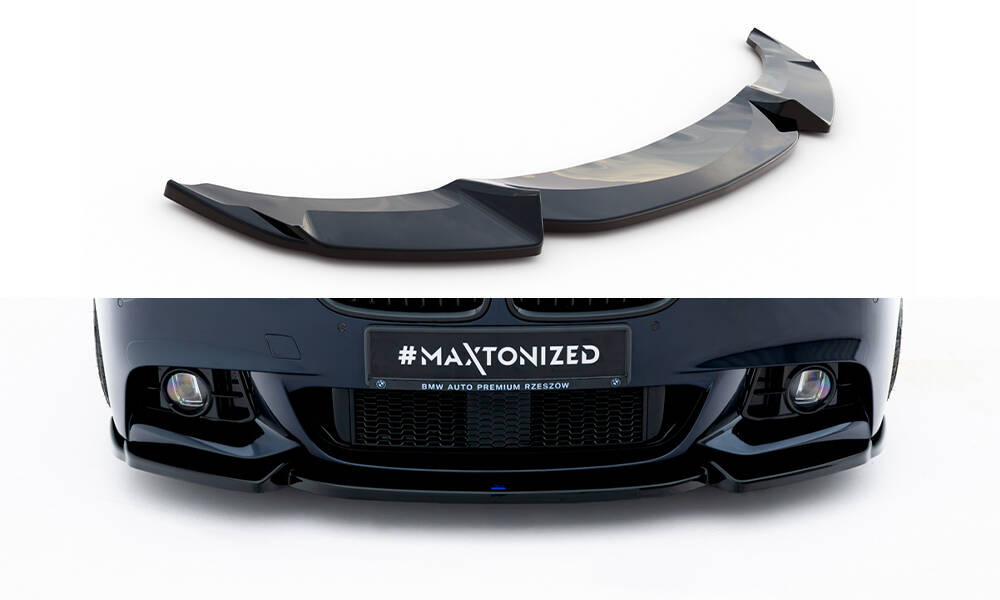Street+ Spoilerlippe Front Ansatz V.3 passend für BMW 5er F10/F11 M-Paket schwarz Hochglanz