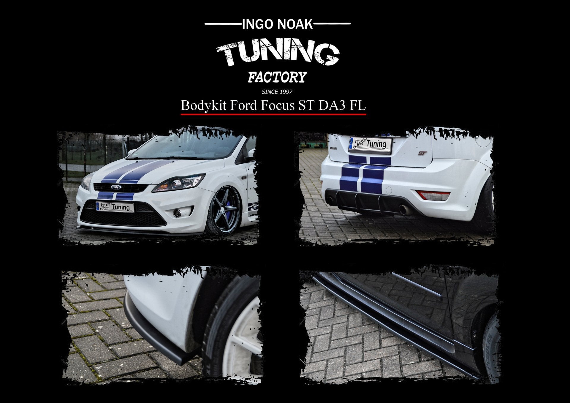 Bodykit für Ford Focus ST DA3 FL Bj.2007-2010 Schwarz Matt
