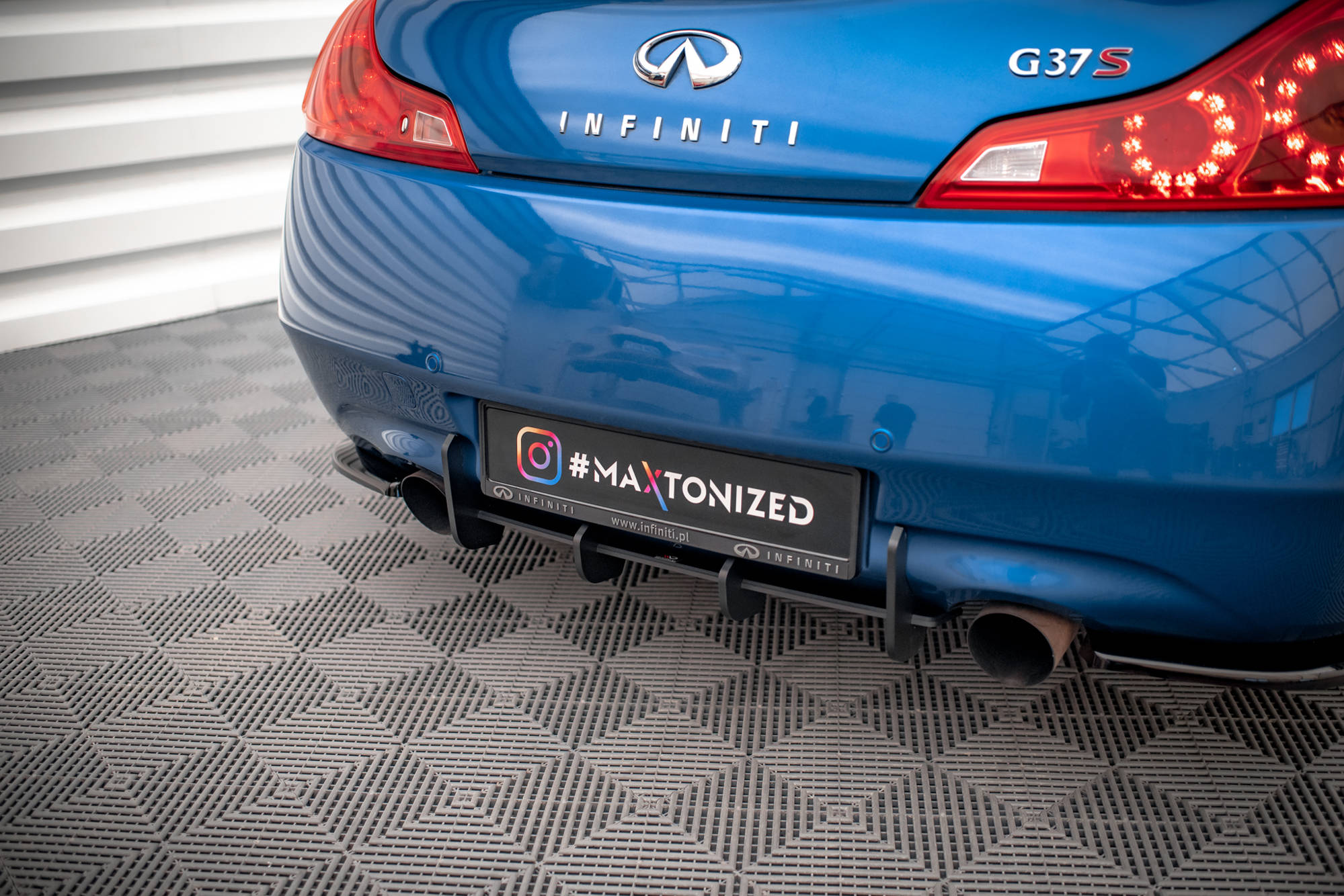 Heckansatz Diffusor passend für Infiniti G37 Coupe schwarz matt