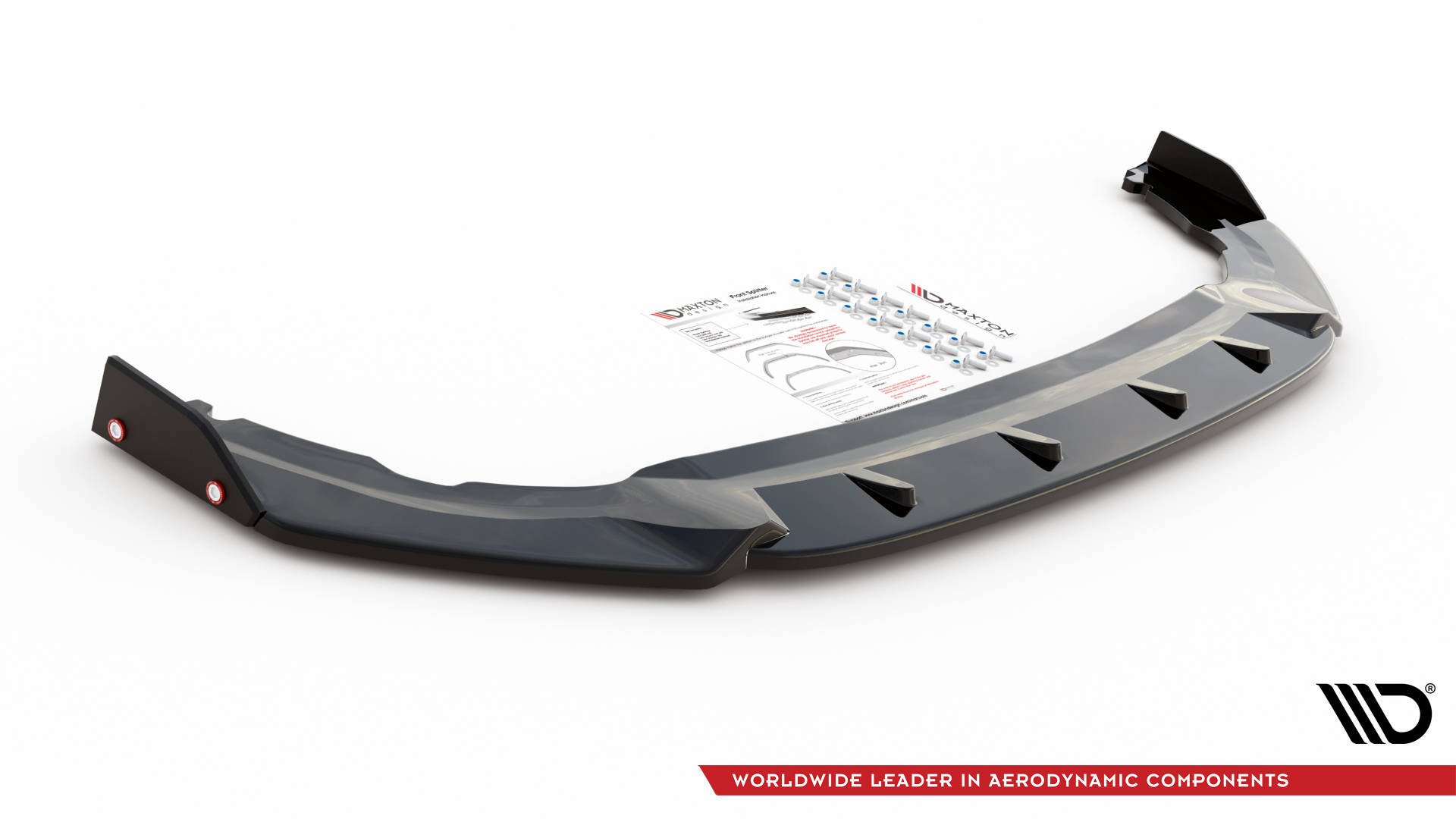 Street+ Spoilerlippe Front Ansatz V.1 + Flaps passend für VW Golf GTI Clubsport Mk8